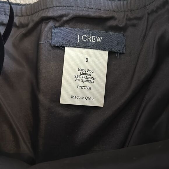LIKE NEW J. CREW 100% WOOL STRAPLESS LITTLE BLACK DRESS COCKTAIL WEDDING SIZE 0 - Picture 4 of 7
